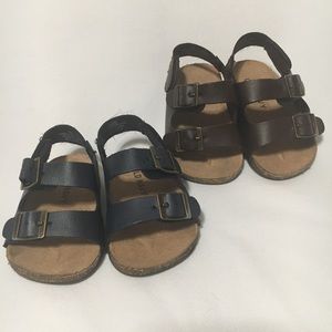 2 PAIR BOYS INFANT SANDALS